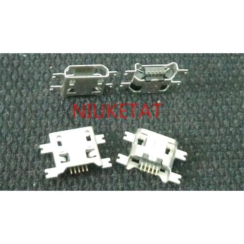 10pcs Micro USB Connector 5pin 0.7mm heavy plate B type no side Female Jack For Mobile Mini USB repair mobile tablet Tail plug