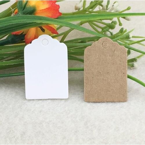 100pcs Kraft Brown Hang Tags DIY Handmade Tags Gift Packaging Labels Blank Price Tags Small Paper Card For jewelry/Box/Cosmetics