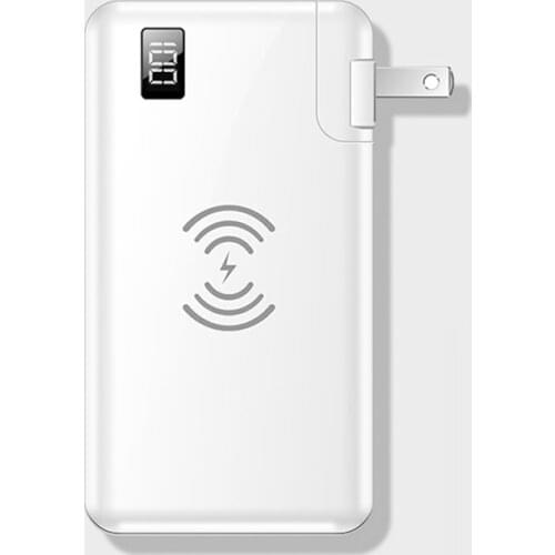 3 in 1 Qi Wireless Charger Power Bank 10000mAh Built in Plug QC3.0 Fast Charger Powerbank for iPhone 12 Huawei Xiaomi Poverbank