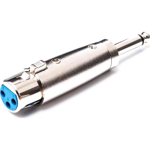 5pcs Mono 6.35mm Male Plug to XLR Female 3pin Socket Microphone Audio Adapter