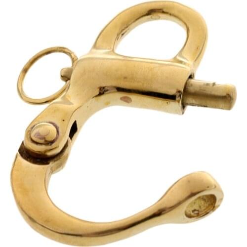 50mm 2” Fixed Bail Snap Shackle for Bracelet, Sailboat, Yacht Sailing Hardware