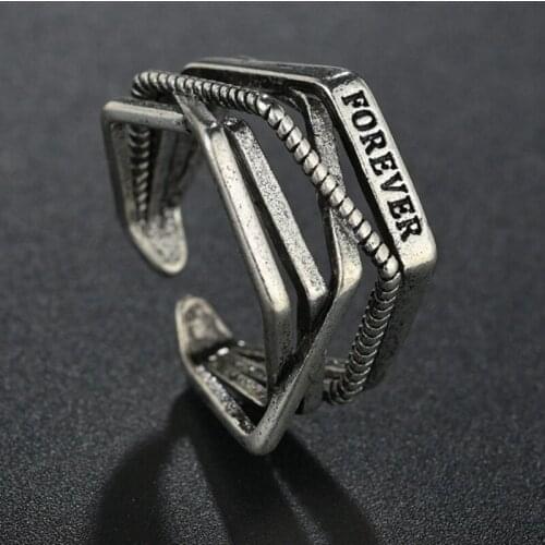 Promise Forever Love Letter Rings Fashion Jewelry Shaped Wedding Engagement Accessories for Women Men Romantic Gifts