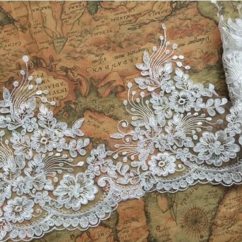 LASUI 0432 wide 20 cm 3 yards DIY wedding dress Evening dress veil for Sewing High-end Cord embroidered lace trim