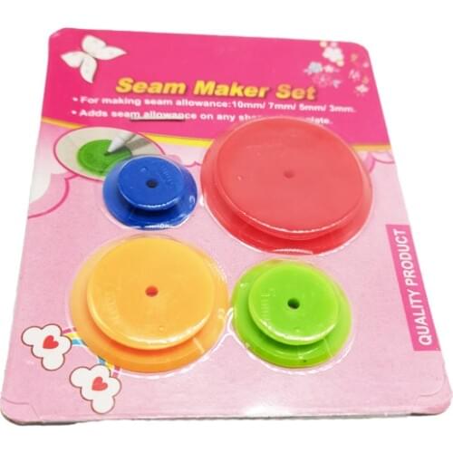 4 Sizes Seam Admission Marker Set,Patchwork Tracing Wheel Circle Sewing Wheel Stitch Space Tracing DIY Sewing Craft Tools