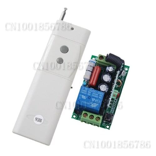 AC220V 1CH 10A Remote Control Light Switch Relay Output Radio Receiver Module 3000m Long Distance 315Mhz/433.92Mhz