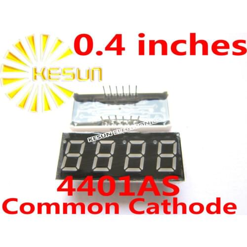 5PCS x 0.4 inches Red Common Cathode/Anode 4 Digital Tube 4401AS 4401BS LED Display Module
