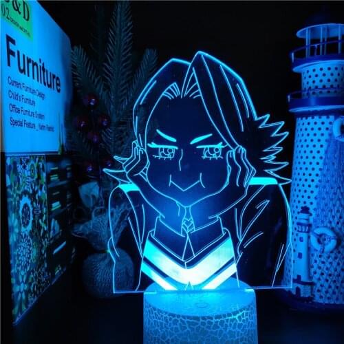 MY HERO ACADEMIA Yuga Aoyama 3D LED Lamp Anime Night Light Boku no Hero Academia Touch Colorful Nightlight Bedroom Decor Gifts
