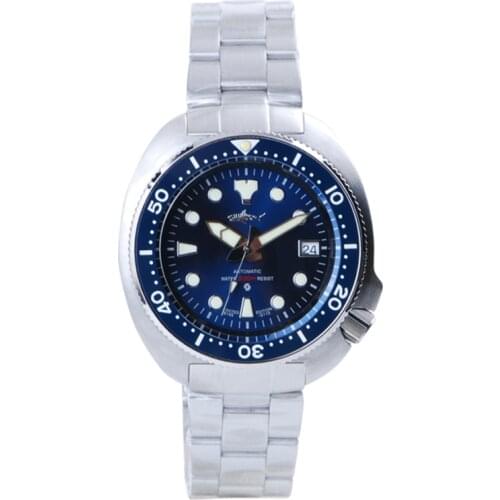 HEIMDALLR Mens Mechanical Watch Blue Sapphire Ceramic NH35A Automatic Watches 200M Waterproof Mechanical Watch