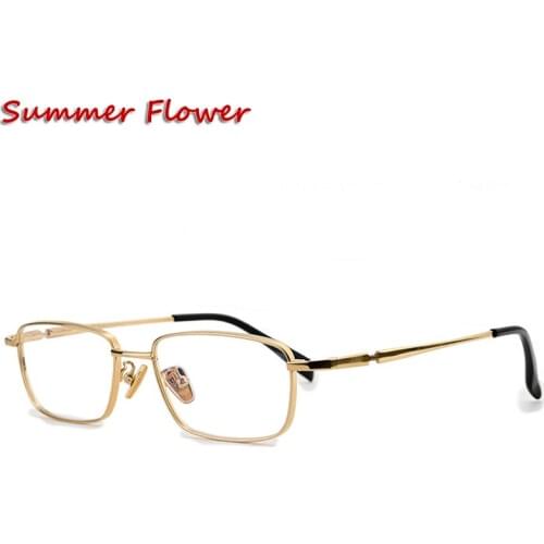 Men Light Weight Eyewear Frame High Prescription Glasse Pure Titanium Fashion Women Spectacles Anti Blue Ray Reading Glasses