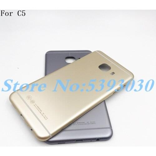 New Metallic Material Battery Cover Back Door Housing For Samsung Galaxy C5 C5000 Battery Case With Tracking