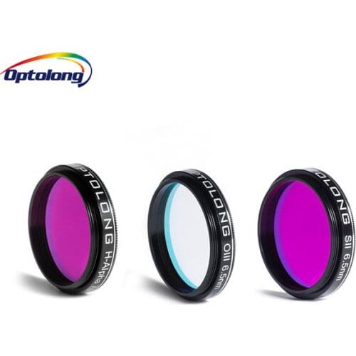 OPTOLONG 1.25" Filter H-Alpha 7nm SII-CCD 6.5nm OIII-CCD 6.5nm Narrow Band Astronomy Telescope Filters Kit for Deep Sky LD1013A