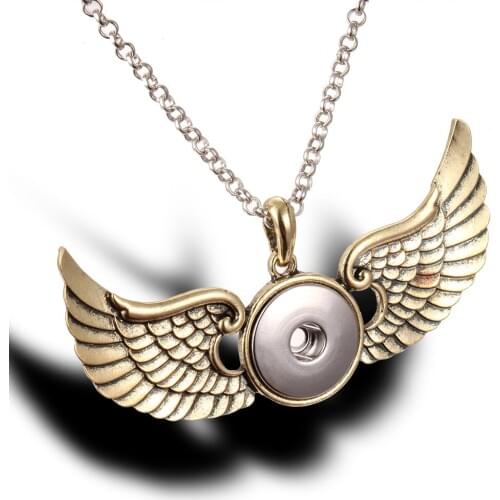Snap button Necklace Jewelry Guardian Sword 18mm snap Jewelry Necklaces Silver color Snap Necklace for women