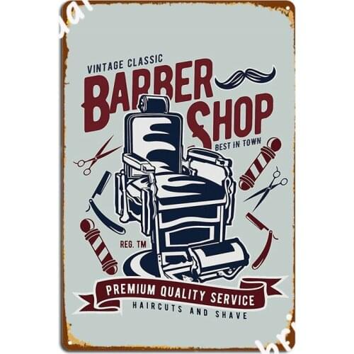 Barber Shop Haircut And Shave Awesome Barber Gift Metal Sign Retro Cinema Living Room Pub Garage Plates Tin Sign Posters