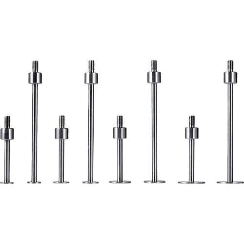 M2.5 Thread Stainless Steel Type T Flat Circular Plane Indicator Probe Contact Points for Digital and Dial Indicators