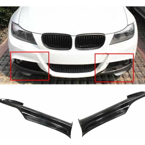 Real Carbon Fiber Car Front Bumper Splitter Lip For BMW E90 E91 335i 328i LCI M Tech