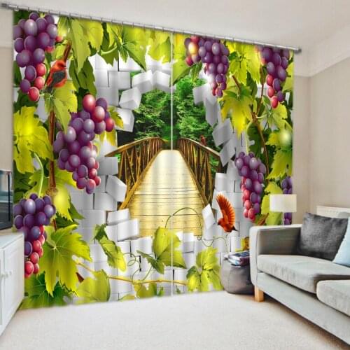 Luxury Blackout 3D Curtains For Living room Bedding room Office fruit curtains