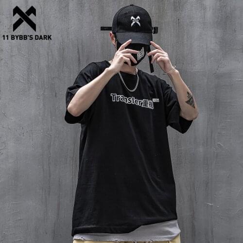 11 BYBBS DARK Hip Hop Letter Print Harajuku Drakwear Tshirt Summer Streetwear Cotton Loose Short Sleeve Shirts Teachwear 2021SS