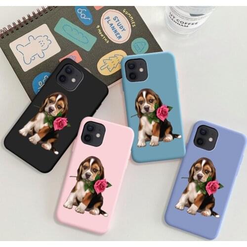 Dog Rose Candy Color Silicone Phone Case For OnePlus 9 7T 7 Pro 8 6T 6 5T 5 Phone Coque Soft Back Cover