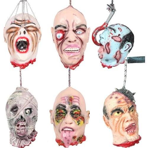 Horror Hanging Prop Terror Halloween Skull Necklace Skull Ghost Festival Trick Toy Haunted House Decorations Horror Scary Props