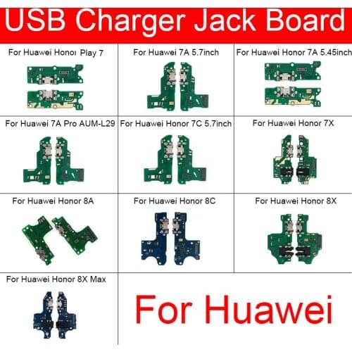 USB Charger Jack Plug Board For Huawei Honor 7 7A 7C 7X 8A 8C 8X Max Play Pro 5.7in 5.45in Usb Charging Dock Board Flex Cable