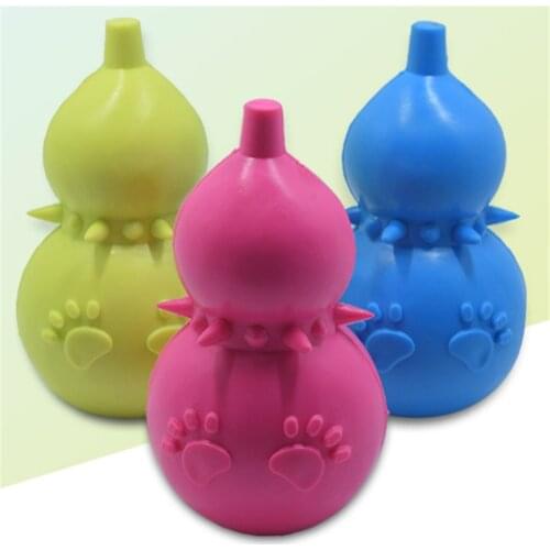 Leakage Food Gourd Ball Rubber Pet Interactive Toy Dogs Cats Chew Play Balls Pet Chew Toy Puppy Molar Teeth Cleaning Toys
