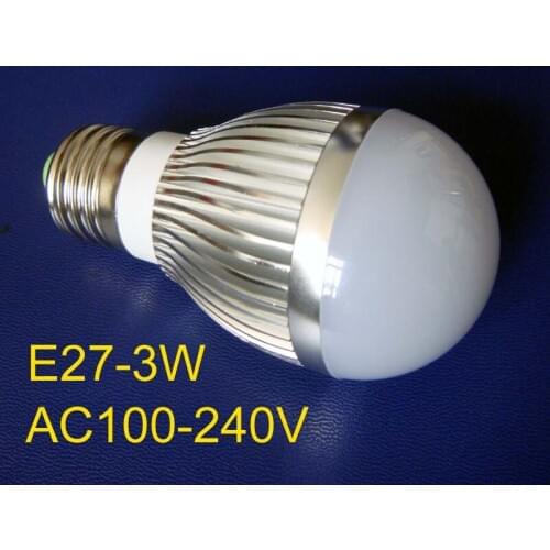 High quality 3W E27 led lights, E27 3W high power led lamp ,E27 led bulbs 3w free shipping 20pcs/lot