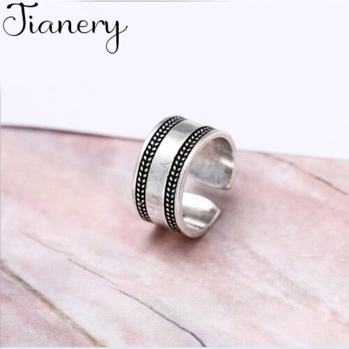 JIANERY Personality Exaggerated Silver Color Smooth Rings For Women Engagement Jewelry Girls Open Finger Rings
