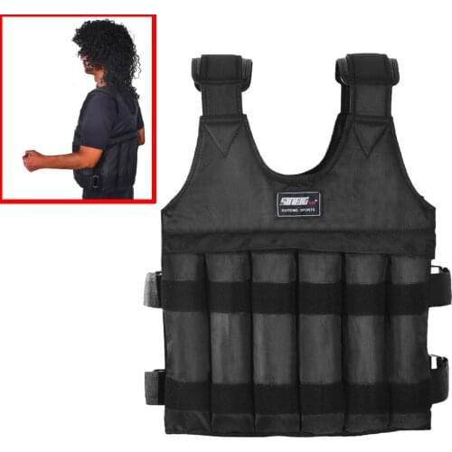 50kg Loading Weight Vest for Boxing Weight Training Workout Fitness Gym Equipment Adjustable Waistcoat Jacket Sand Clothing