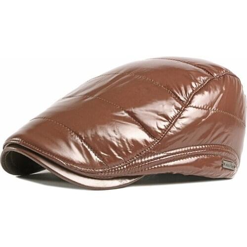 Fibonacci 2020 Winter Newsboy Caps Retro Berets Thicken Plus velvet Peaked Cap Forward Cap Ivy Jeff Caps Driver Hat Boina