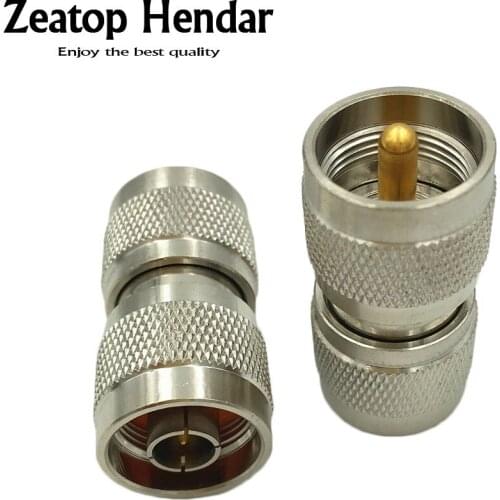 1Pcs Brass N Type Male Plug to UHF PL 259 Male Straight RF Coax Adapter Connector Convertor
