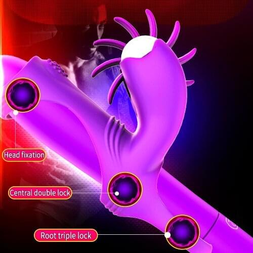 2-in-1 Tongue licking Rotation Vibrator Delay Ejaculation Ring For Men Penis Massager Clit G Spot Stimulator For Women Sex Toys