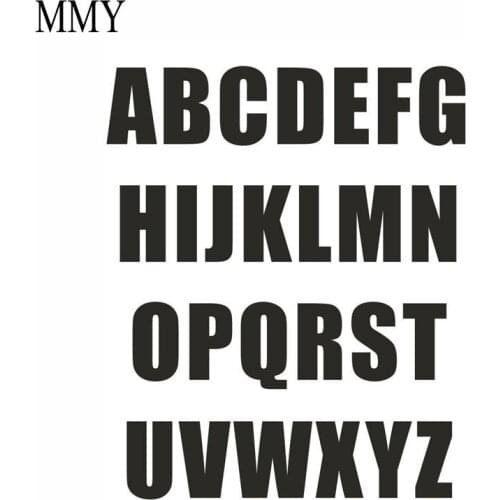 26*25mm(each) 1 Set Letter Sheet Sticker Vinyl Decal Car Bike Door