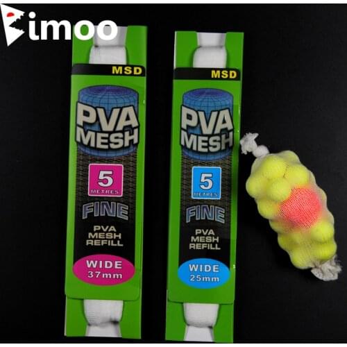 5m/pack 25mm 37mm Fine Carp Fishing PVA Mesh Refill for Hook Bait Feeder Boillie Rigging Bag