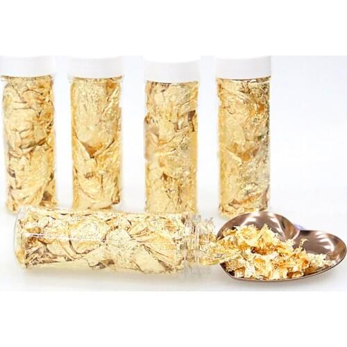 5PCS Edible Gold Foil 3G 2G Bottle Cake Decorating Tool 24K Gold Decorative Cake Ice Cream Mousse Chocolates for Chef Art