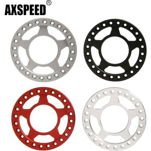 AXSPEED 4Pcs Aluminum Alloy Replacement Beadlock Ring for Axial SCX10 TRX-4 1/10 RC Crawler Car 1.9inch Wheel Rims Parts