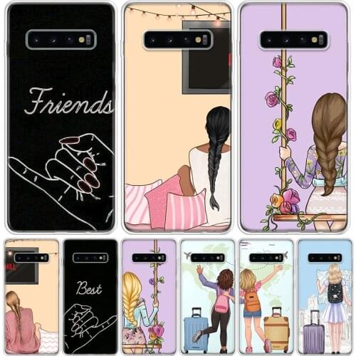 Always And Forever Best Friends Cartoon BFF Phone Case for Samsung Galaxy A51 A71 A50 A70 A40 A30 A20E A10 A01 A21 A41 M30S A6 A
