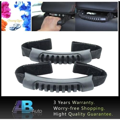 Chuang Qian 2pcs Front Seat Headrest Grab Handle Roll Bar Mount Side Grab Kit Black Off Road Accessories For Jeep Wrangler JK