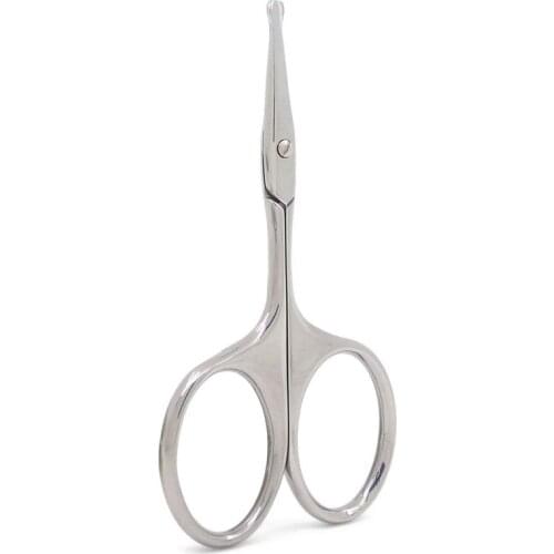 Round Head Safety Cuticle Manicure Scissors Professional Small Clipper Eyebrow Mans Nose Hair Cut Trimming tweezers