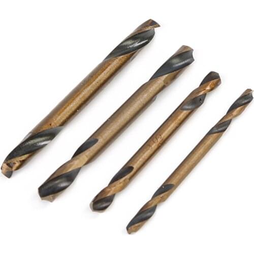 Double-End Drill Bit 10pcs HSS Straight Shank Twist Bits Metalwork Tool