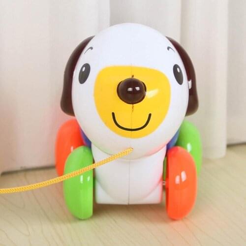 Cute Cartoon Animal Shape Robot Dog Puppy Car Pull Along Animal with Leash Baby Learning Walking Toy Gift Early Educational Toys