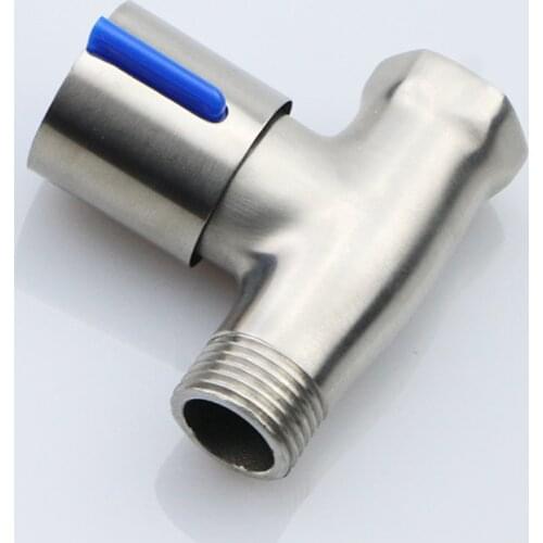 304 Stainless Steel Straight-way Valve Water Stop Triangle Valve Inner And Outer Wire 1/2' For Cold And Hot Water Pipe