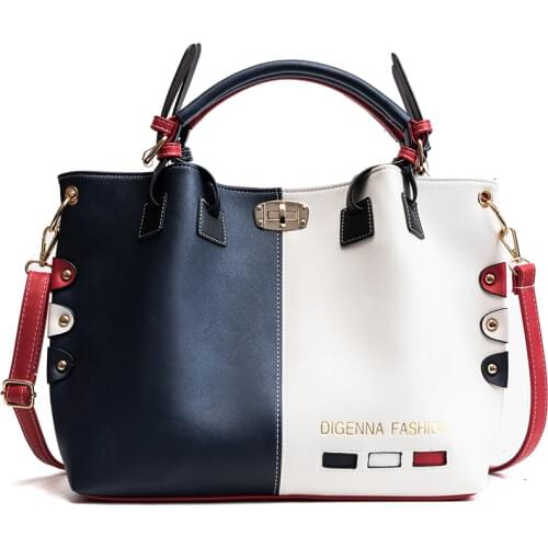 European american style Leather Handbags Women Bag 2019 High Quality Casual Female Bags Tote Designer Brand Shoulder Bag