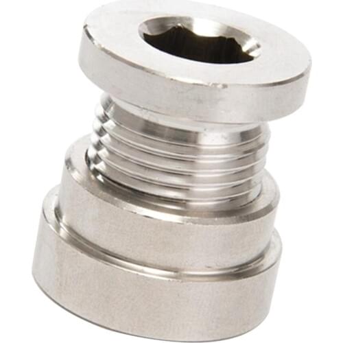 M18 X 1.5 Thread Silver 304 Stainless Steel O2 Oxygen Sensor Plug Bung Bolt