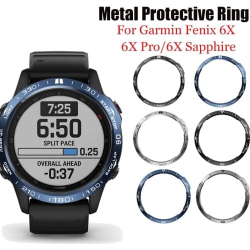 Metal Bezel Ring style Cover For Garmin Fenix 6X/6X Pro/6X Sapphire Metal Protective Ring Smart Watch Accessories New