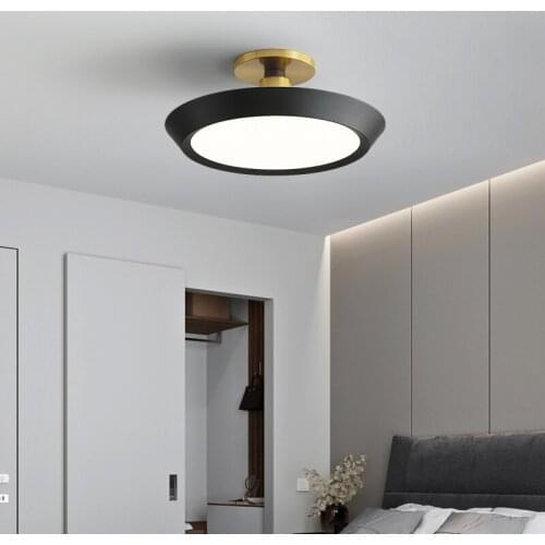 Minimalist Modern Bedroom Led Ceiling Lights Attic Kitchen Balcony Fashion Art Hat Design Dimmable Decorative Lighting Fixtures