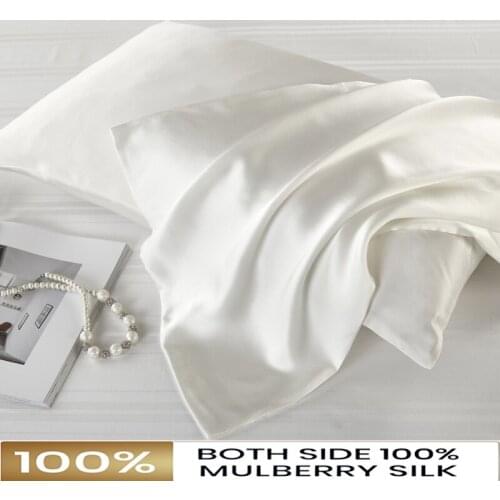 SISISILK Silk Pillowcase Hair Skin, 19 Momme 100% Pure Natural Mulberry Silk Pillowcase Standard Size, Pillow Cases Cover Hidd