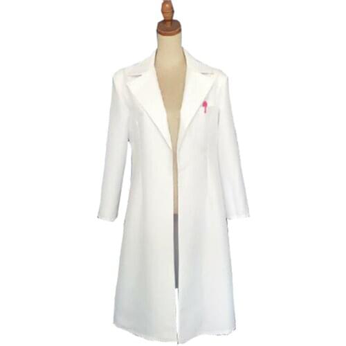 2017 New Anime Steins Gate Okabe Rintarou Figure Uniform Suit Cosplay Costume Coat Mad Scientist White Jacket costume