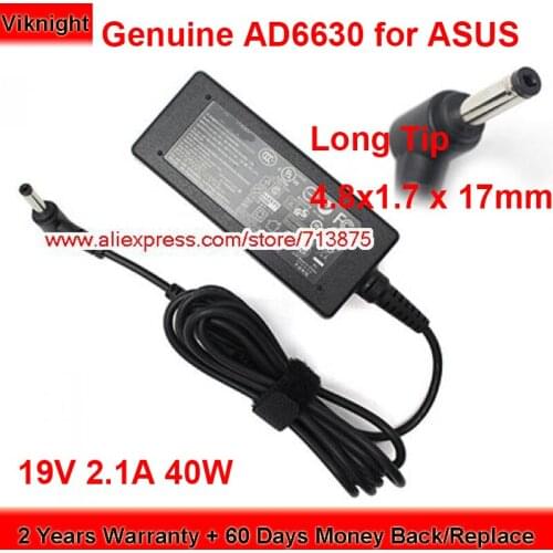Genuine PA-1400-11 40W Charger 19V 2.1A AC Adapter for ASUS EEE PC 1005P 1008HA UX310K AD6630 EPC1008HA Laptop Power Supply