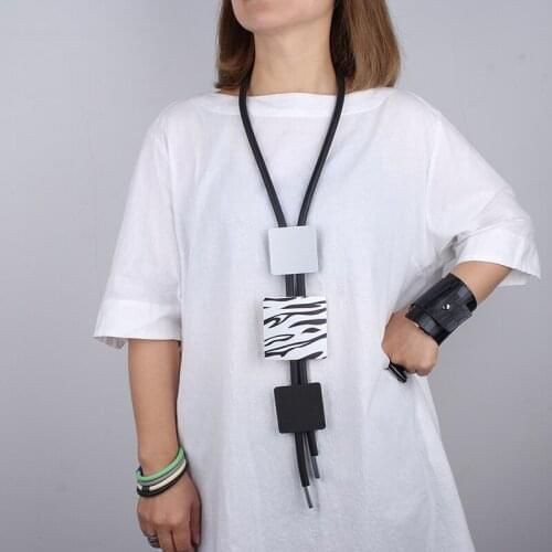 JID New Zebra Pattern Pendant Necklace Vintage Neck Thick Chain Rubber Jewellery Womens Clothes Accessories Gothic Mom Necklace