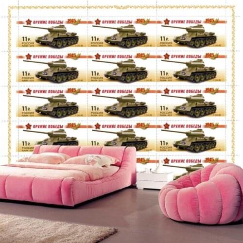 Custom waterproof wallpaper,Tanks Postage stamp Army wallpaper Papel de parede,bar living room tv sofa wall bedroom wall murals